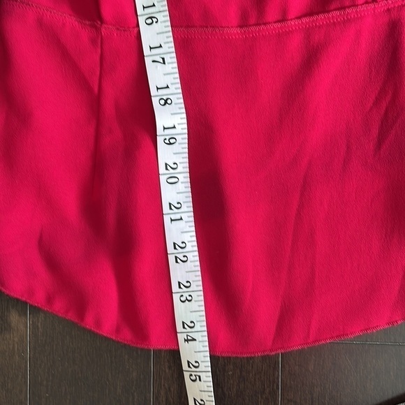 WILFRED XS ARITZIA Barbie Pink Sleeveless Zip Side Peplum Tank Blouse - Picture 6 of 8